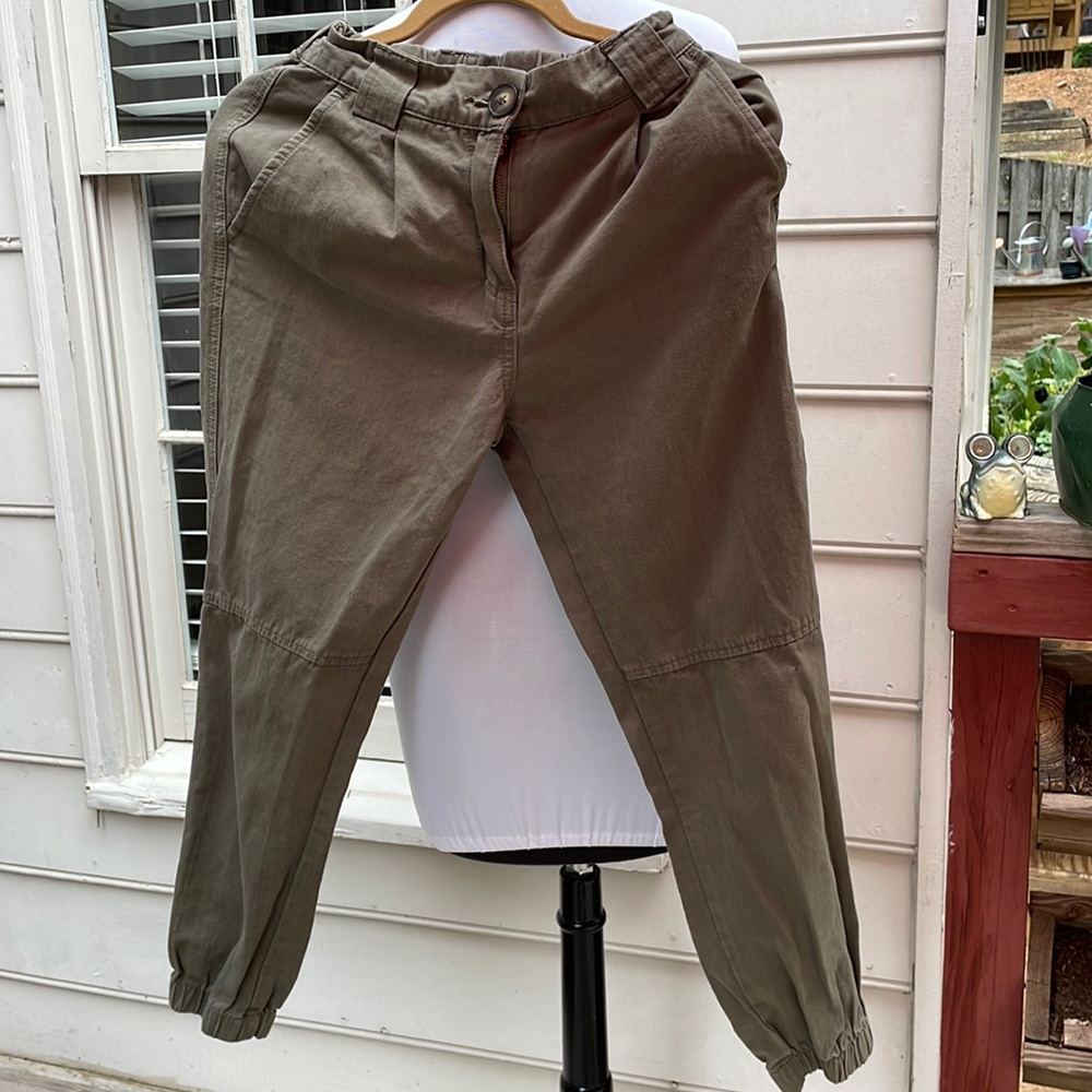 Dex- Army Green Women's Zip/ Elastic Waist Jogger Pants Size S